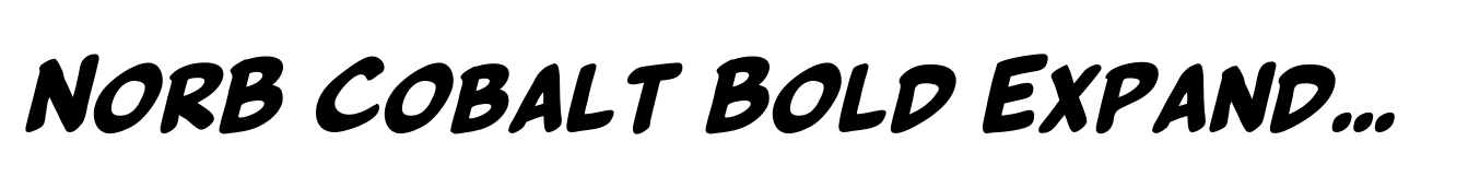 NorB Cobalt Bold Expanded Italic image
